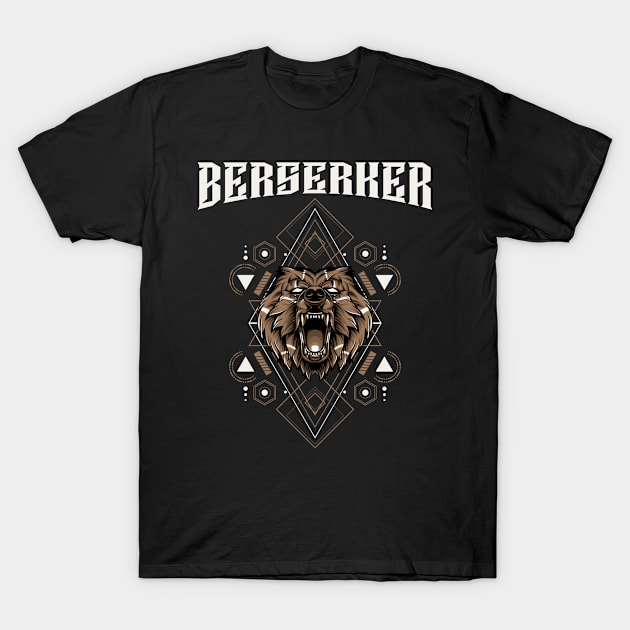 Berserker Viking Bear T-Shirt by PlimPlom